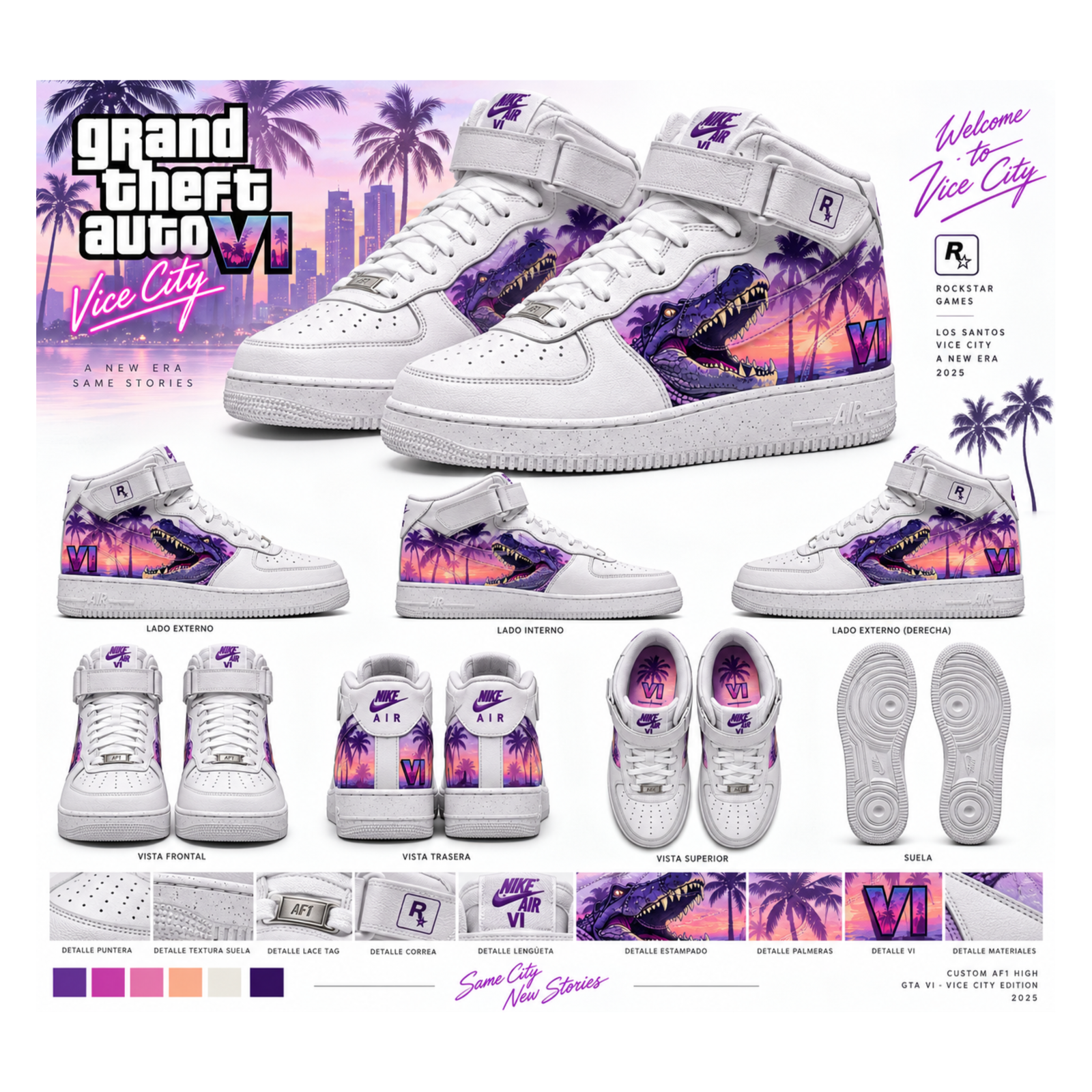 GTA VI CUSTOM SNEAKER - Imagen 2