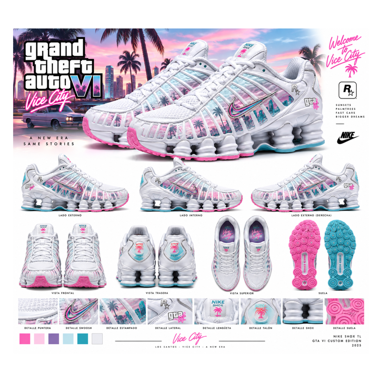 GTA VI CUSTOM SNEAKER - Imagen 2