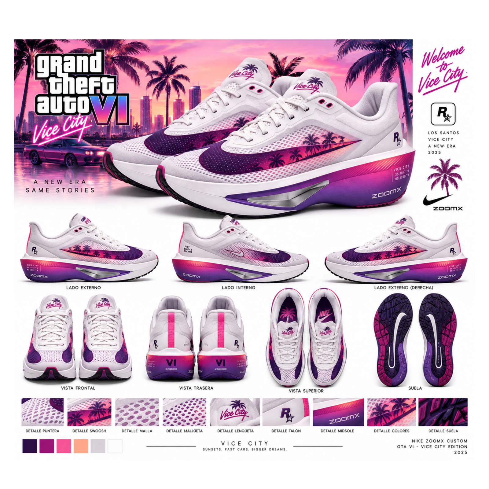 GTA VI CUSTOM SNEAKER - Imagen 2